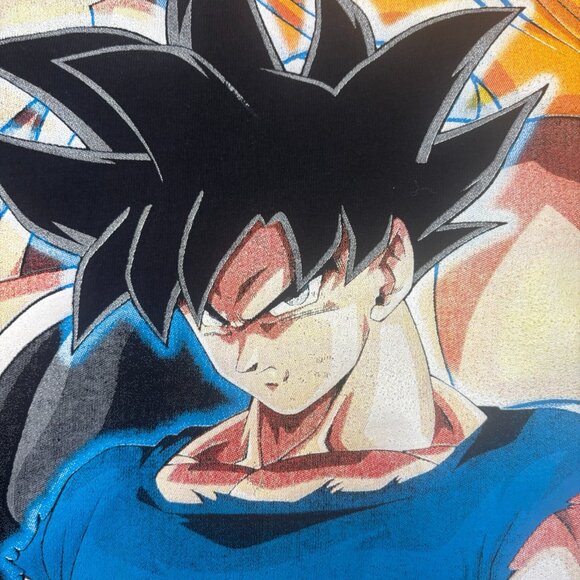 DBZ Shirt Large Black All Over Graphic Print Anime Handmade Indie Artist Tee - Picture 8 of 16